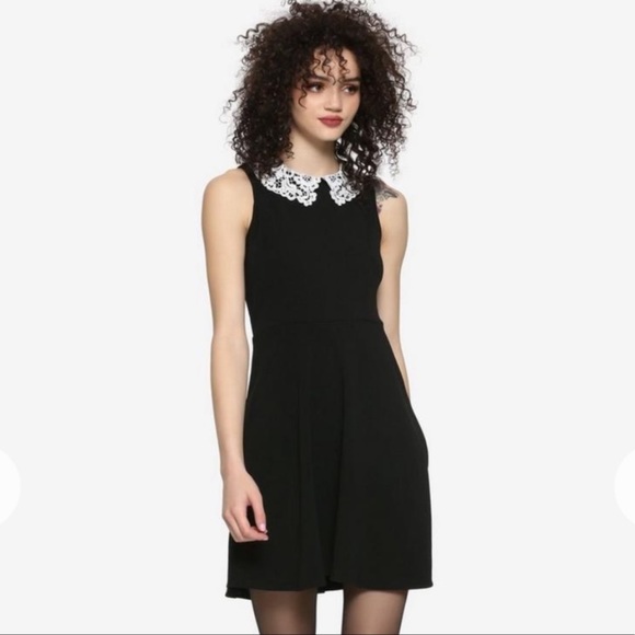 Hot Topic Midnight Hour dress. Black with white lace collar. Size S. NWT - Picture 9 of 12